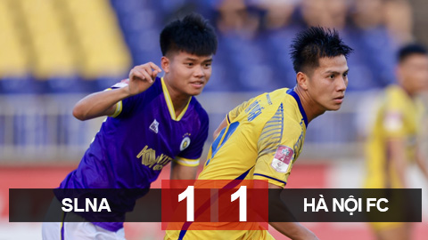Kết quả SLNA 1-1 Hà Nội: Đội khách hoà thất vọng